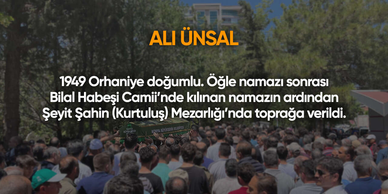 Konya'da bugün vefat edenler | 21 Mayıs 2026 18